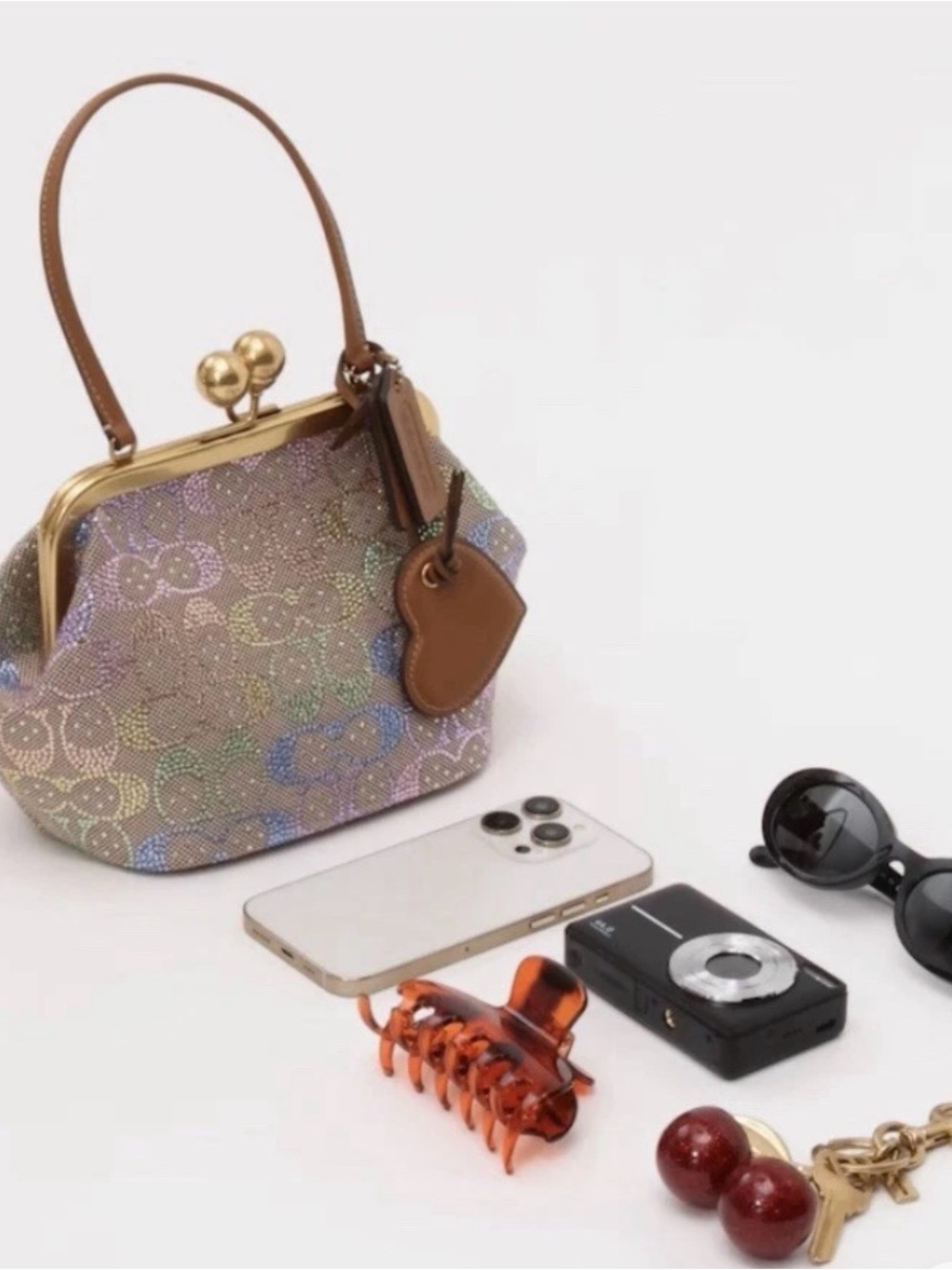Coach Rainbow Crystal Kisslock Bag BNWT - Picture 9 of 12